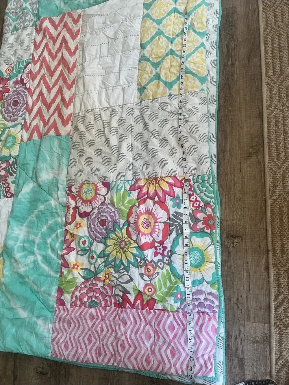 Pottery Barn Teen PBteen Sunset Beach Quilt Full Boho Patchwork Floral